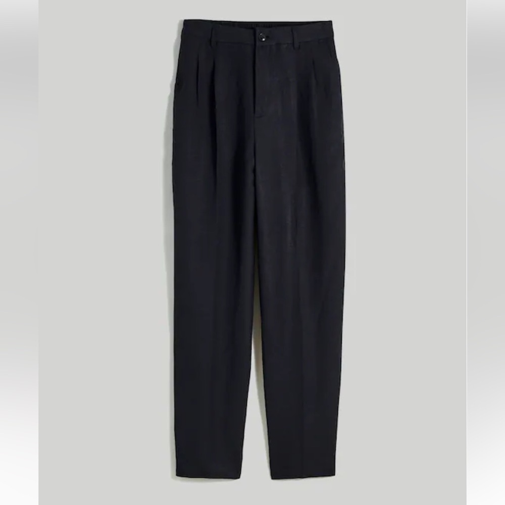 Madewell The Petite Tailored Tapered Pant in Linen-Blend 0